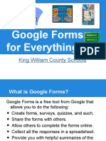 Google Forms For Everything!: King William County Schools