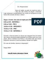 Circular Horario Aulas 2020 PDF