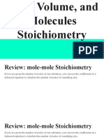 Mass Volume and Molecules Stoichiometry