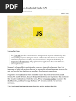 Working With The JavaScript Cache API