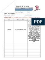 Ficha de Control de Lectura Del Alumno - El Alquimista