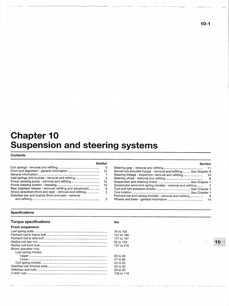 Chapter 10 Suspension And Steering System Pdf