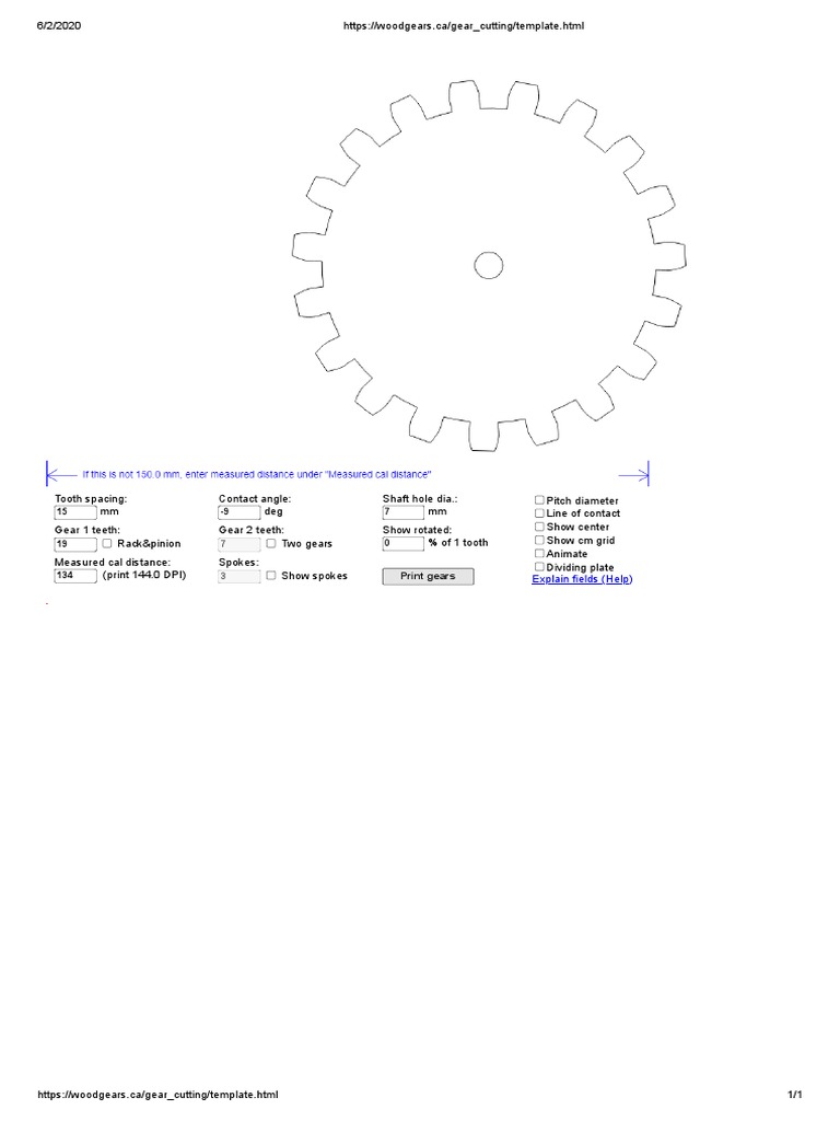 Gear Template and Layout Guide | PDF