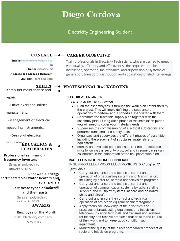 Electrical Engineering Career Path | PDF | Radio | Electric Power ...
