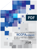 Guía Perfil, Tesis de Maestría y Monografía IICCFA