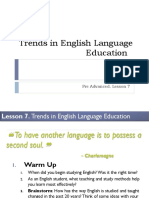 Lesson 7 - Trends in English Language Education