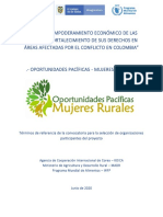 Terminos Referencia Convocatoria Oportunidades Pacificas - Mujeres Rurales 2020