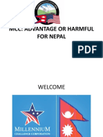 MCC: Advantage or Harmful For Nepal