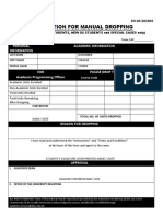 Application For Manual Dropping PDF