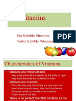 The Vitamins: Fat Soluble Vitamins Water Soluble Vitamins
