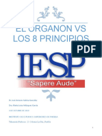 EL ORGANON VS LOS 8 PRINCIPIOS