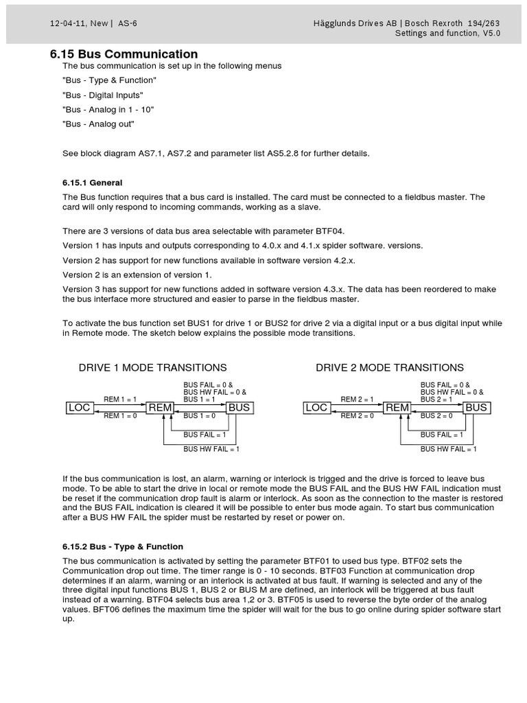 Bus Communication Settings V5.0 Guide | PDF | Parameter (Computer ...