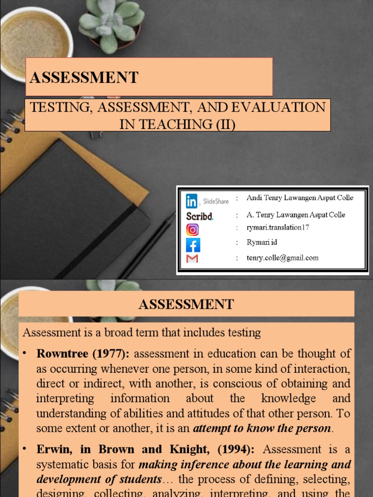 Understanding Assessment in Education | PDF | Educational Assessment ...