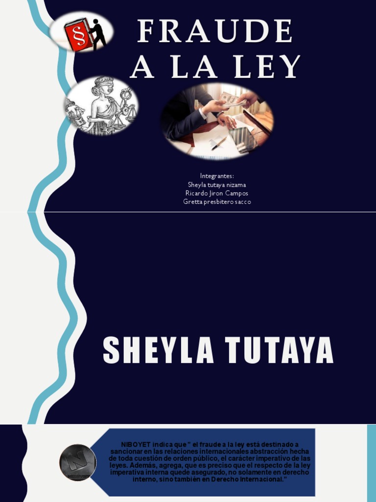 Diapositivas Fraude de La Ley v.2 PDF | PDF | Derecho penal | Ley ...