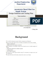 Biomedical Engineering Department: Design Solutions and Testing Plan