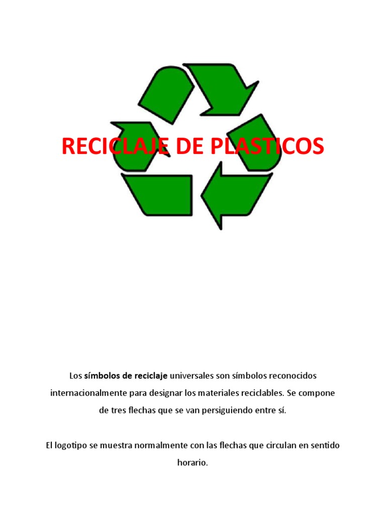 13 Reciclaje de Plasticos | PDF | El plastico | Reciclaje