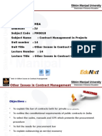 CMP - Unit 14 - Other Issues in Contract Management - PPT - Final