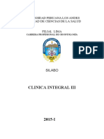 SILABO UPLA CLINICA INTEGRAL III 2015 I