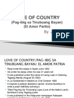 Love of Country: (Pag-Ibig Sa Tinubuang Bayan) (El Amor Partio)