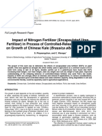 Impact of Nitrogen Fertilizer Encapsulated Urea Fertilizer in Process of Controlled Release Their Effect On Growth of Chinese Kale Brassica Alboglabra Bailey