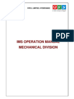 Ims Operation Manual Mechanical Division: Ivrcl Limited, Hyderabad