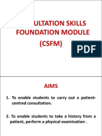 Consultation Skills Foundation Module (CSFM)