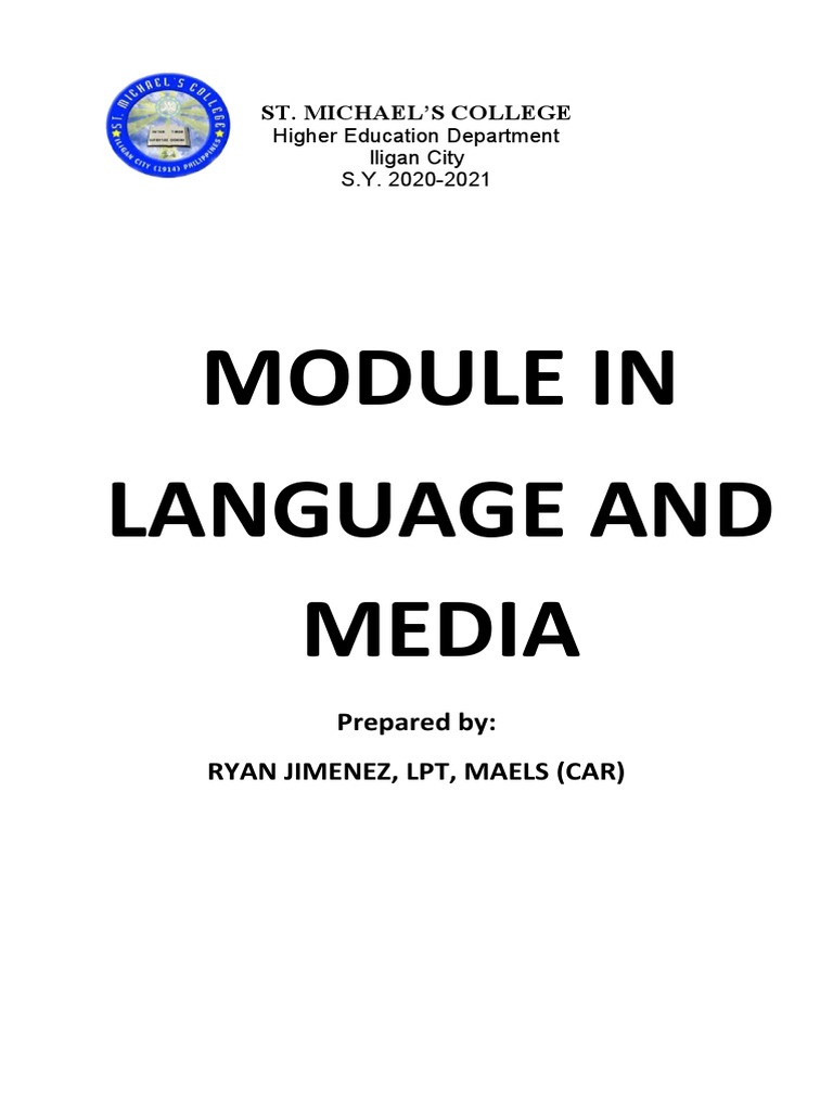 Language and Media Module Overview | PDF | Language Arts & Discipline