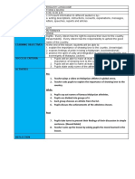 Subject Form Time Learning Outcome