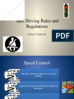 Safe Driving Rules and Regulations: Jenna Mancini