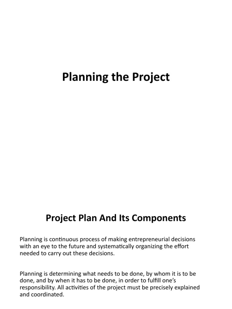 Essential Components of Project Planning | PDF | Net Present Value ...