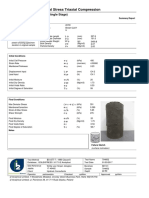 Total Stress Triaxial Compression: Unconsolidated Undrained (Single Stage)