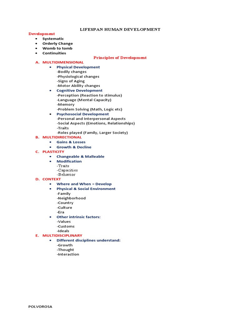 Lifespan Human Development | Download Free PDF | Developmental ...