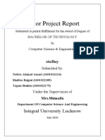 Major Project Report: Integral University Lucknow