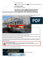 Times New Roman - Telecabină în Bucureşti! Un tramvai a rămas agăţat de sârmă deasupra unei gropi