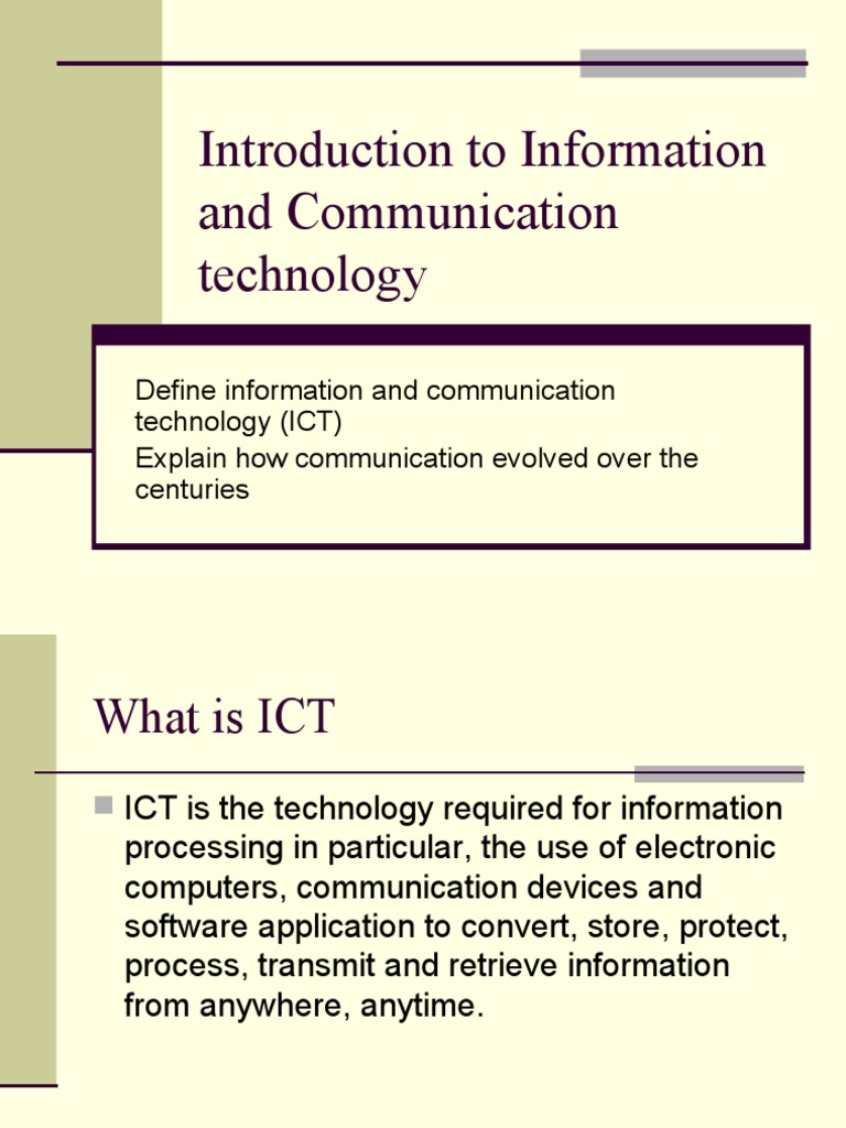 what is information communication technology essay