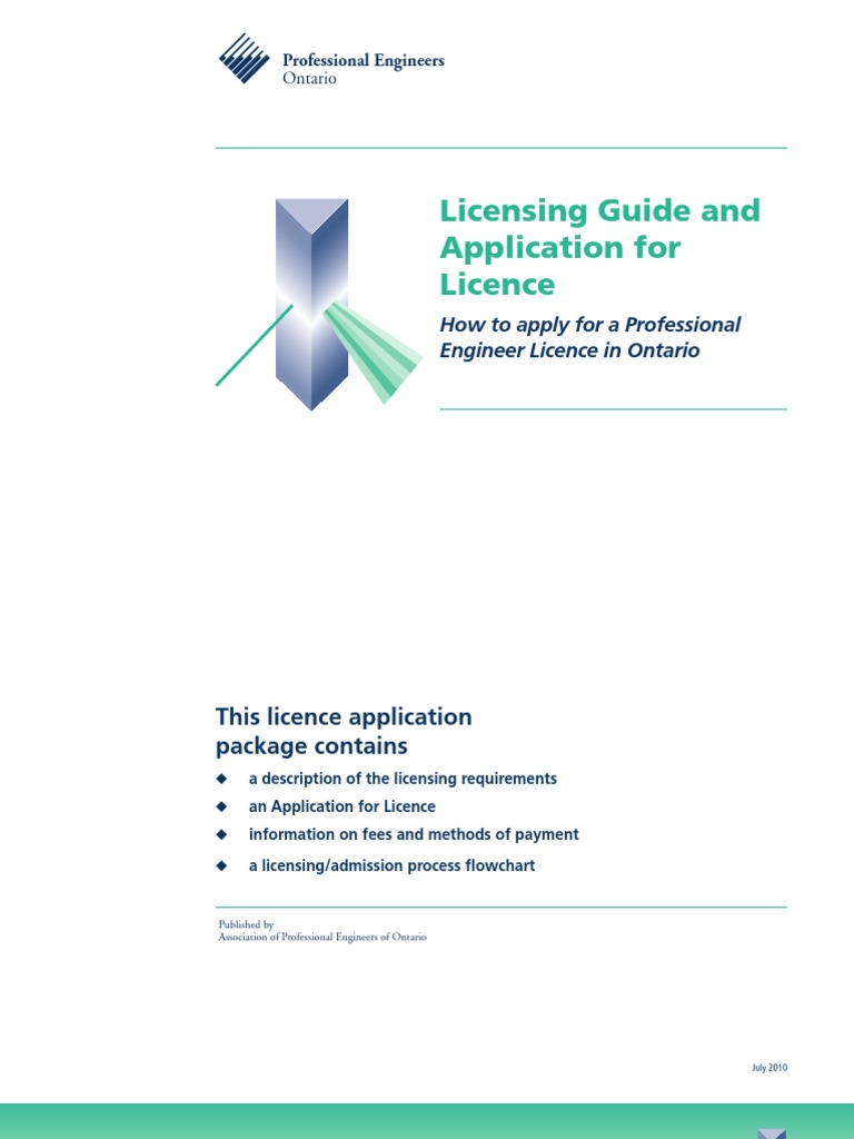 Licensing Guide and Application For Licence PDF Academic Degree