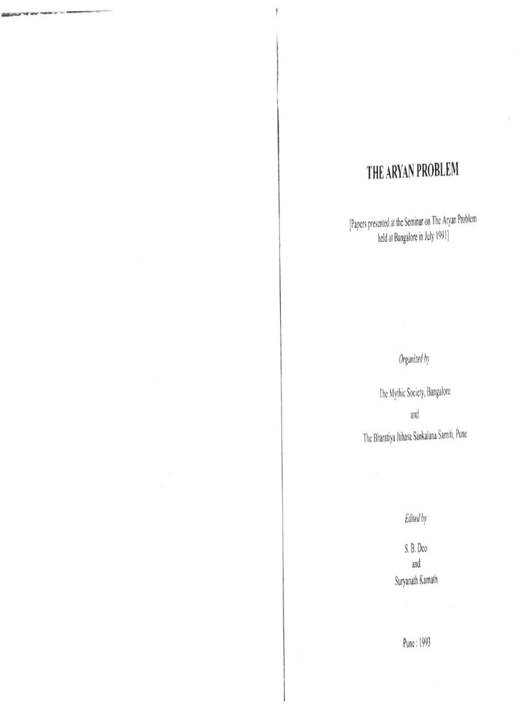 Aryans in The Indus Valley Civilization | PDF