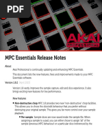 MPC Essentials Release Notes: (April 2015)