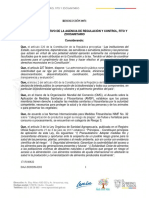 Resolución 0071 RT - SV- DEROGACIÓN DE LA RESOLUCIÓN 063 DE 18 DE MAYO DE 2020 (REQUISITOS PROVISIONALES DE FRUTAS Y HORTALIZAS)-signed