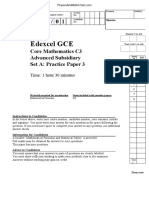 Practice Paper A3 QP - C3 Edexcel
