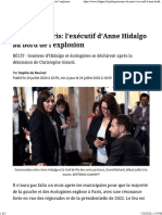 Mairie de Paris - L'exécutif D'anne Hidalgo Au Bord de L'explosion