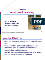 Behavioral Learning: Consumer Behavior, 10E