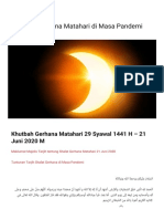 Khutbah Gerhana Matahari Di Masa Pandemi - Suara Muhammadiyah