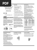 Patrol - 801pet: Professional Combined Digital Pir & Glass Break Detector With Pet Immunity Installation Instructions