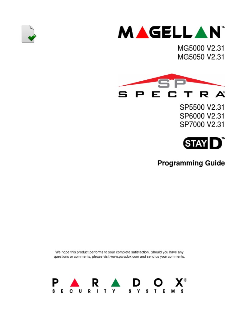 MG5000 V2.31 MG5050 V2.31: Programming Guide | PDF | Computing ...