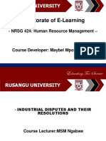 Industrial Disputes and Industrial Resolutions - RU 2020 PDF