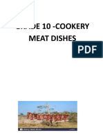 Grade 10 - Cookery Meat Dishes