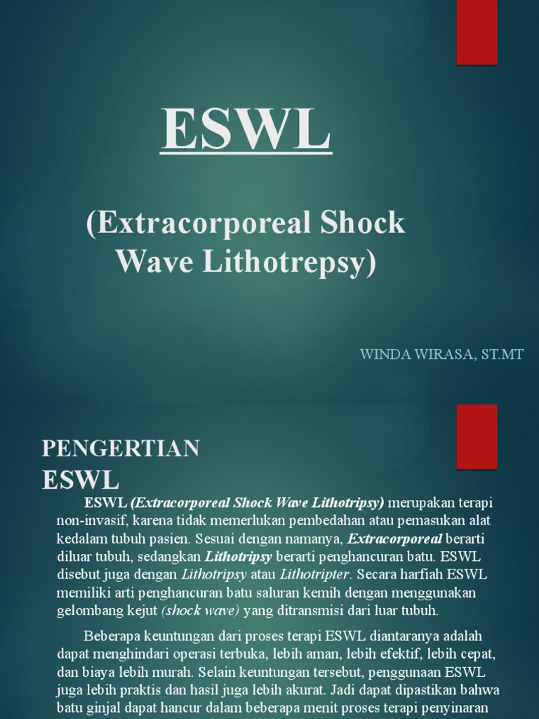 Proses dan Biaya Terapi ESWL | PDF