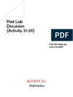 Orchem 221L Post Lab Discussion (Activities 21-29