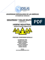 Higiene Industrial II: Agentes Físicos Ambientales